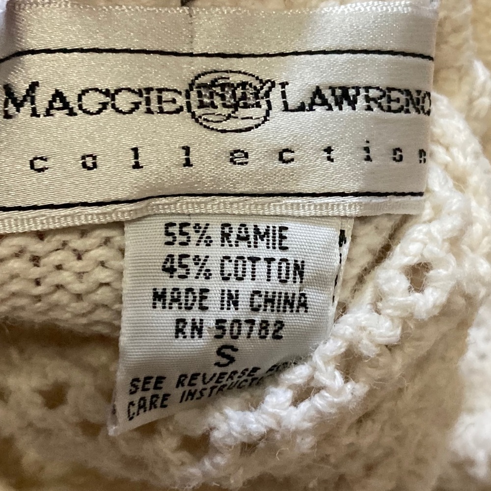 Vintage heavyknit cream sweater women’s small - Picture 7 of 8